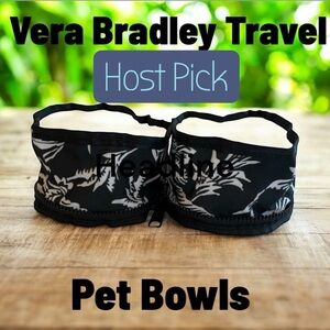 🐾 HOST PICK 🐾Vera Bradley Dogs Collapsible Travel Pet Bowls NWT